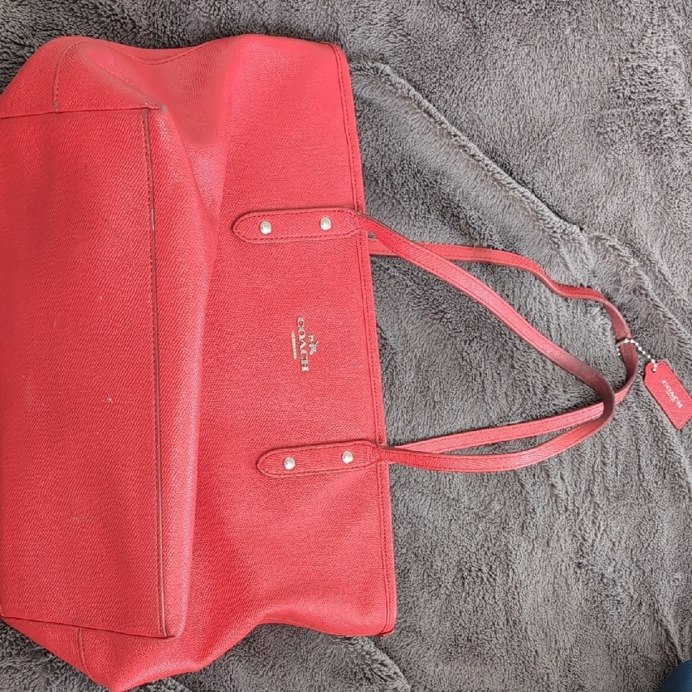 Coach Red Tote Bag
